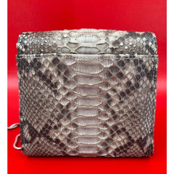 Little Liffner Embossed Small Gray Crossbody Shoulder Bag Made In Italy - Picture 9 of 16